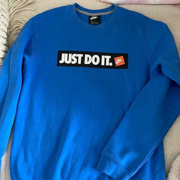 NWOT Royal Blue Nike Just Do It Sweatshirt - Picture 1 of 5